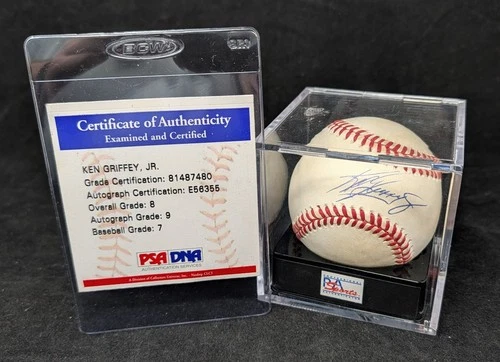 Ken Griffey Jr Signed Baseball Rawlings OAL Autograph PSA DNA 8 (9 Auto) COA