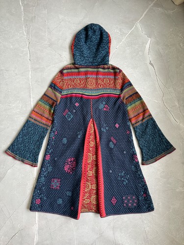 Cardigan évasé Ivko multicolore zippé à capuche laine tricot taille 44 femme - Photo 3/22