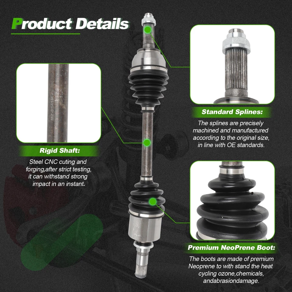 2Pcs Front Left Right CV Axle Assembly Fit for 2010-2013 Mazda 3 Sport 2.5L - Image 3 of 4