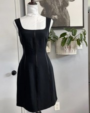 Laura Ashley Womens Little Black Dress Vintage 90s Sleeveless Size 4