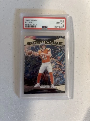 2024 Panini Prizm - Fireworks Bo Nix #23 (RC)