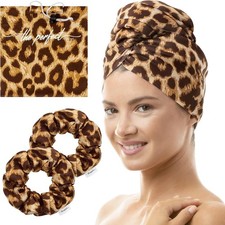 THE HAIRCARE Microfiber Hair Towel Wrap  2 Smooth Large Hair Drying Tie for