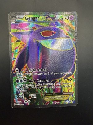 Pokémon TCG XY Phantom Forces Gengar EX Full Art Ultra Rare Card 114/119 MP/Lp