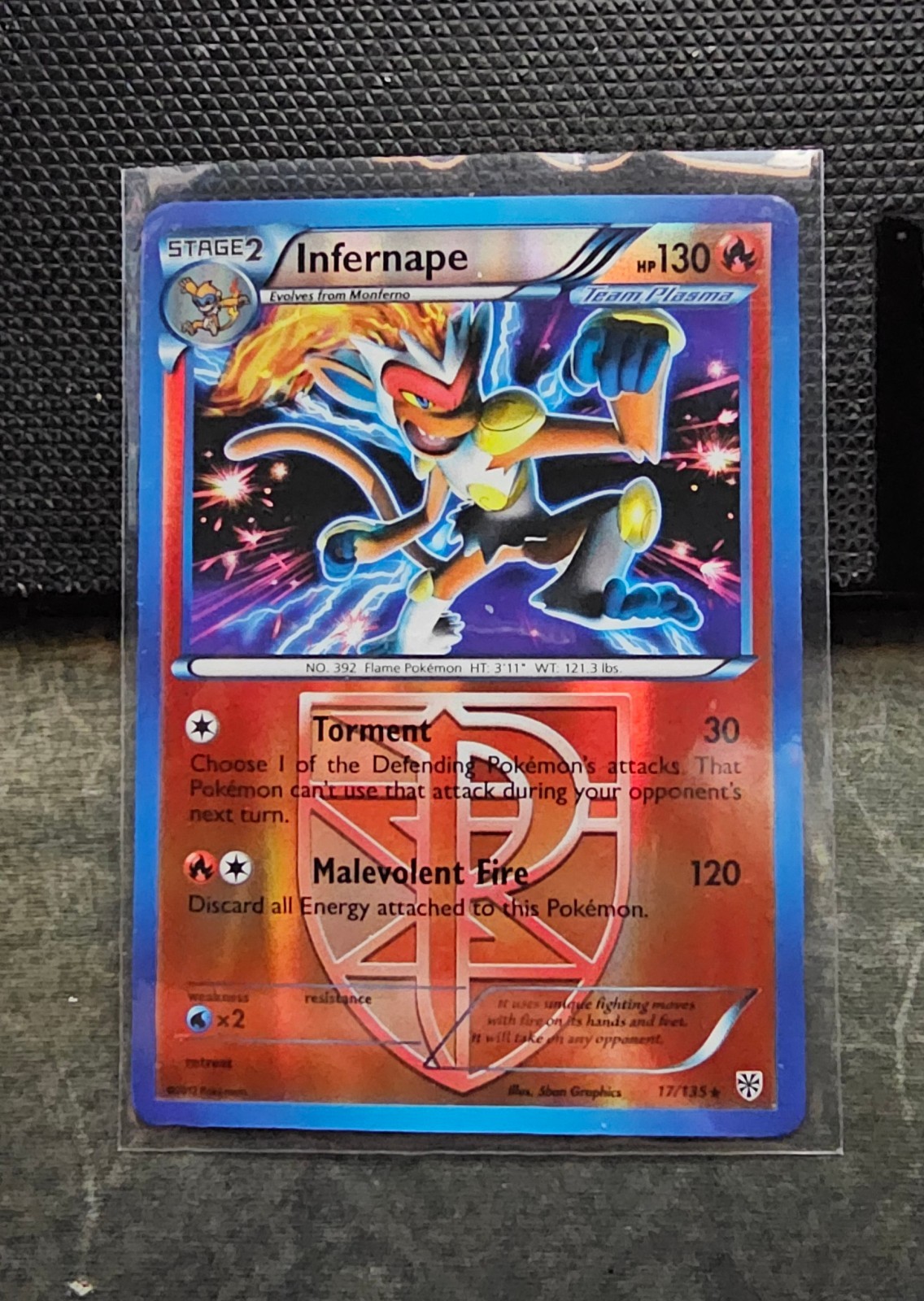 Pokemon TCG - Infernape - (Team Plasma) - 17/135 - Plasma Storm - RH - NM
