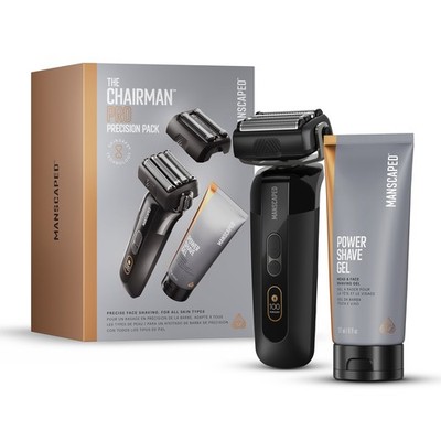 Manscaped Chairman Pro Precision Pack Foil Face Shaver & SkinSafe Face Stubble