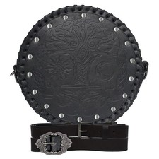 Renaissance Bag for Women,Viking Embossed Faux Leather Belt Purse Medieval Wa...