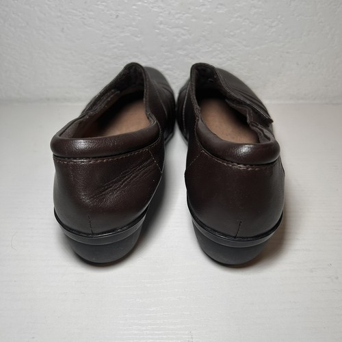 Clarks Everlay Tara Loafer Women Size 7.5M Brown Leather Shootie Monk Strap Shoe - Picture 3 of 9