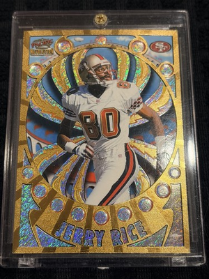 #ad 1997 Pacific JERRY RICE “REVOLUTION” GOLD HOLO FOIL #129 HOF Clean 👀🔥 $35.99