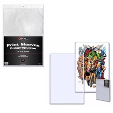 BCW (100) 12x18 Print Sleeves  & Toploaders(4 Pk of 25) Poster Art Archival Safe