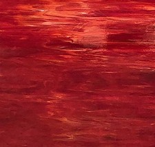 Stained Glass Supplies DG1151 - Red Wispy Opal