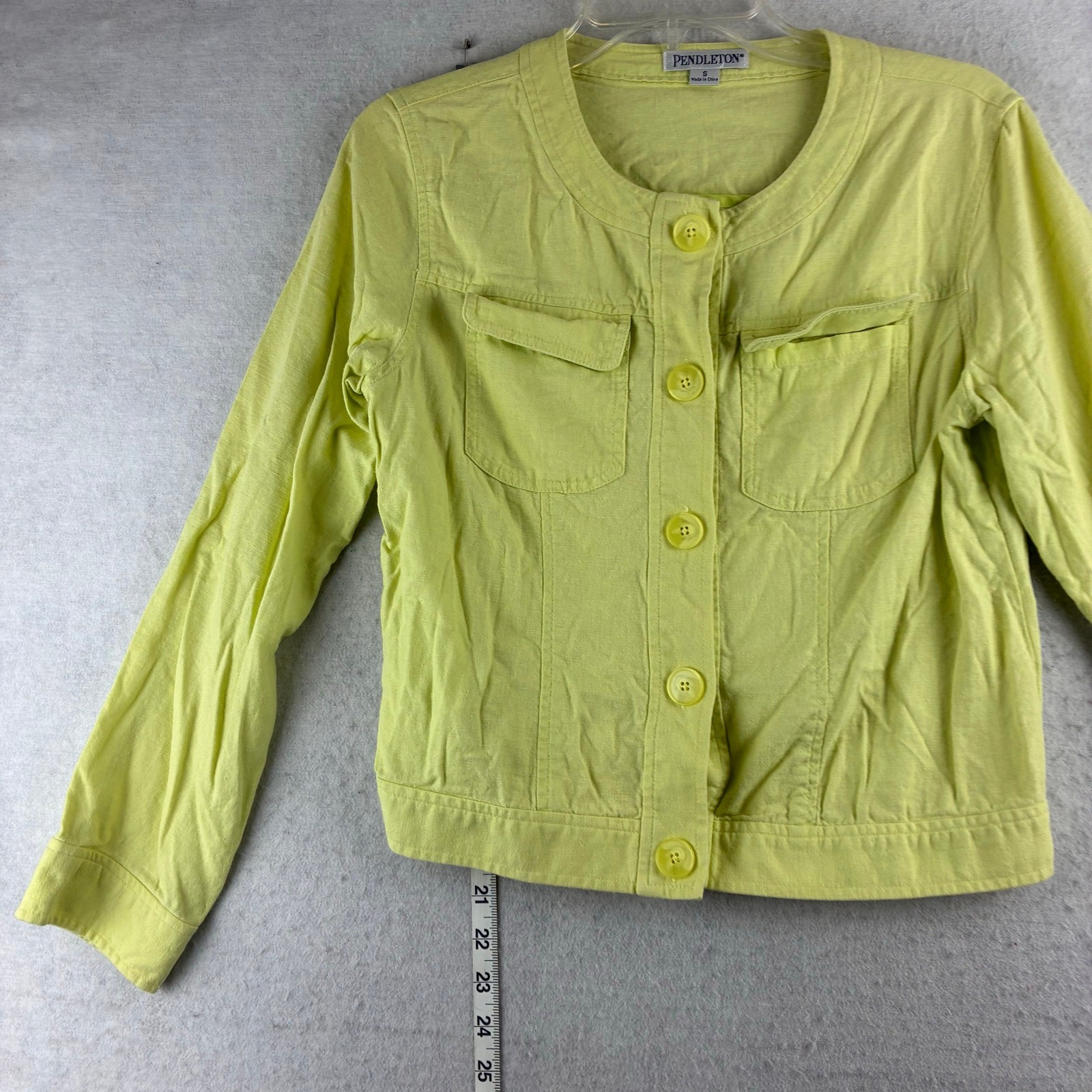 Pendleton Button Up Jacket Women's Small Linen Ra… - image 2
