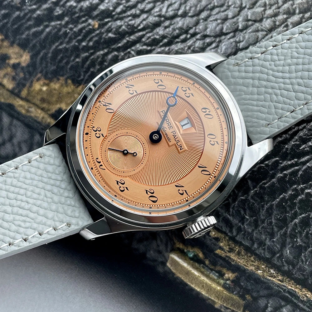 Pierre Paulin Jumping Hour Men's Watch Salmon Dial Automatic ST17