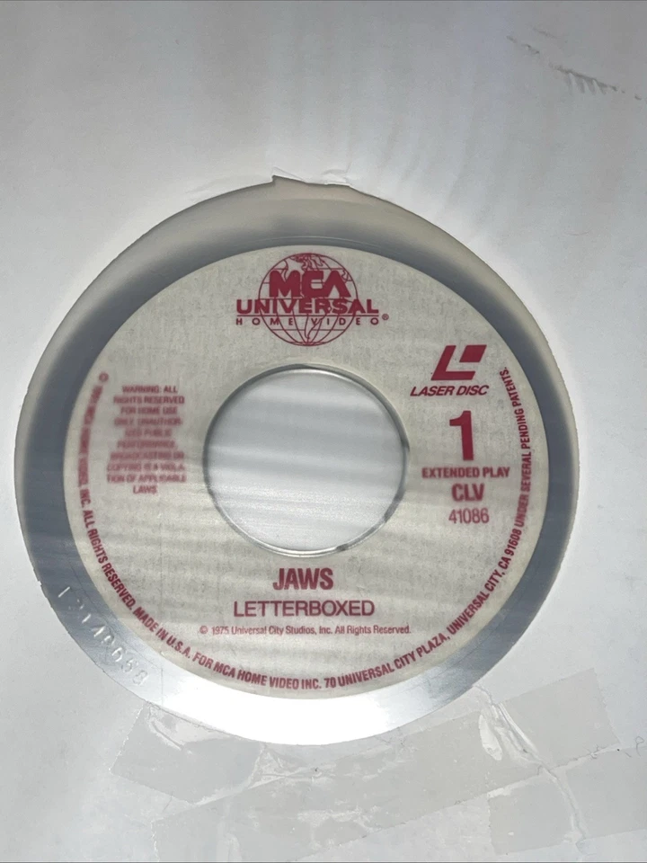 JAWS Laserdisc 2-Disc Letterboxed Edition Scheider Dreyfuss Spielberg 1975/1991 - Image 2 of 4