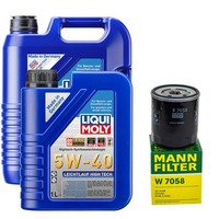 MotoröL Set High Tech 5W-40 Liqui Moly 6 Liter + ÖLfilter FüR Citroen Peugeot