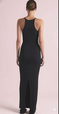 white christmas dresses Jersey Tank Maxi Dress with Pockets for Tall Women in Black XL / Extra Tall / Black main image 0
