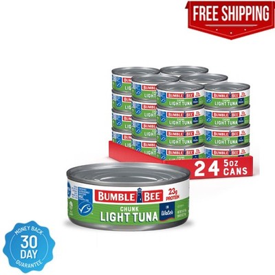 Bumble Bee Chunk Light Tuna In Water, 5 oz Cans (Pack of 24) - Wild Caught Sk..