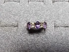 GRANDMA GRABE'S BEAUTIFUL VINTAGE 925 STERLING SILVER AMETHYST 3.34G RING SIZE 7
