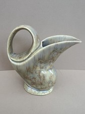 Vintage 1950s A546 Crown Devon Cream Milk Jug Pitcher Blue Yellow Glaze 5 inch 