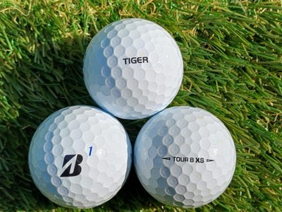 12 x BRIDGESTONE TOUR B X & B XS TIGER WHITE GOLFBÄLLE IN PEARL/A KLASSE 