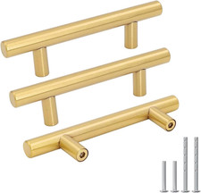 10 Pack 3 Inch Gold Cabinet Handles Brushed Gold Cabinet Pulls  Gold Dresser Dr