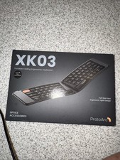 ProtoArc Keyboard XK03 Foldable Ergonomic Bluetooth Office Black