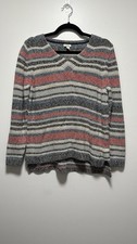 LL Bean Sweater Womens XL Striped 100% Cotton...