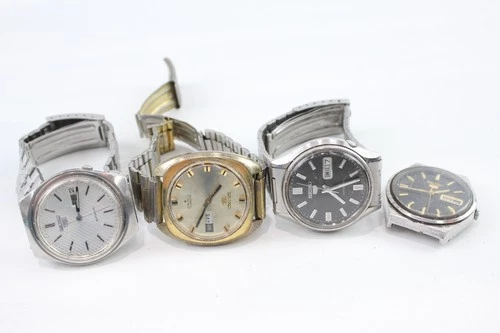 Vintage Seiko 5 Mechanical Watches Working x 4