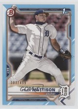 2021 Bowman Draft Sky Blue 103/499 Tyler Mattison #BD-58 ut4