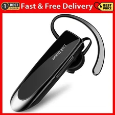 Link Dream Bluetooth Earpiece for Cell Phones Wireless V5.0 Hands Free BLACK