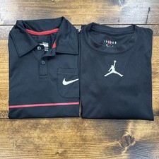 NIKE Polo XS Youth Tennis Golf Shirt Dri Fit Jordan SM EUC Lot Of 2 Boys 7-10