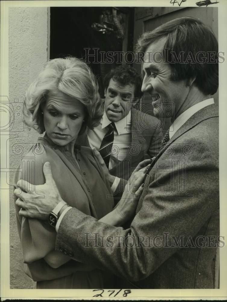 1979 Press Photo Sharon Gless, John Schuck and Robert Hogan star in 