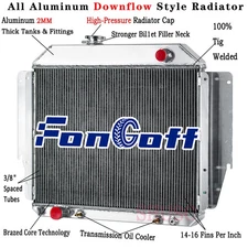 3-Row Aluminum Radiator For 1979-91 Ford E100 E150 E250 E350 Econoline 5.0L 5.8L