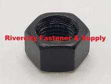 3/8-24 Black Steel Grade 8 Hardened Hex Nuts 3/8x24 Nut 3/8 x 24  Fine Thread