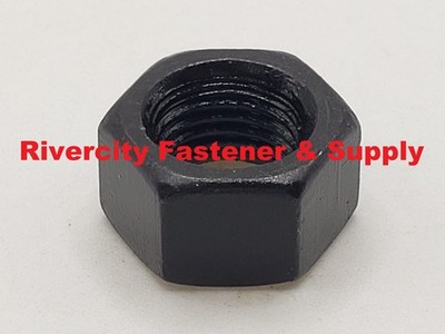 3/8-24 Black Steel Grade 8 Hardened Hex Nuts 3/8x24 Nut 3/8 x 24  Fine Thread