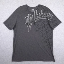 Billabong Shirt Mens XL Gray Short Sleeve Y2K Surfwear Surf Crew Neck Logo Tee