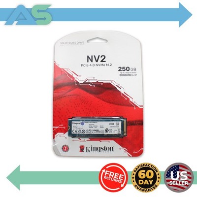 Kingston NV2 250GB PCIe 4.0 Performance Gen 4x4 NVMe M.2 Up to 3000 MB/s Speed