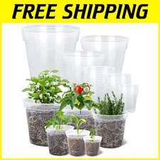 Quality 30 Pack Clear Nursery Pots - Perfect for Indoor/Outdoor Gardening Needs