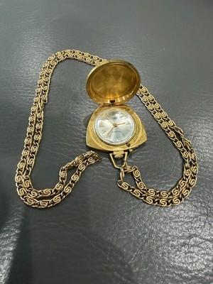 Soviet Pendant Watch ZARIA Beautiful Womens Watch AU5 21 jewels Made USSR