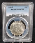 1950-D 50C PCGS MS64FBL FRANKLIN HALF DOLLAR #7089