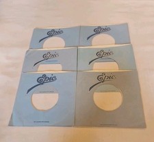 45 RPM 7" RECORD SLEEVES CO. SLEEVE 6 PACK SEE PHOTOS Epic Records SLV344