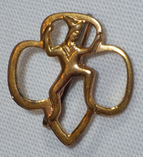 Vintage Girl Scouts Brownie Lapel Uniform Sash Hat Jacket Brooch Pin