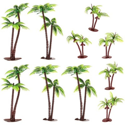 10 Pcs Künstliche Palme Outdoor Mini-landschaftsmodell Kleine Bäume