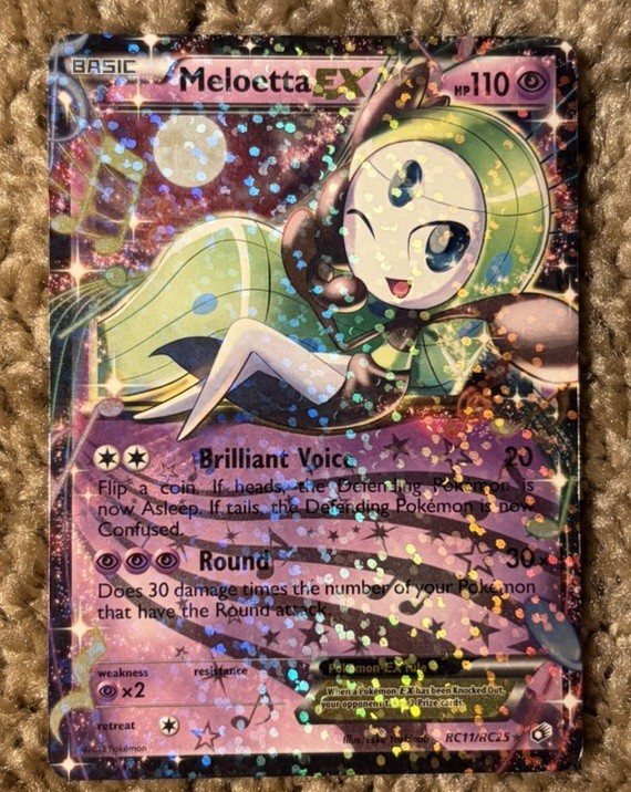 Pokemon Meloetta EX RC11/RC25 Legendary Treasures: Radiant Collection Holo - LP