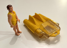 Vintage seltener Fisher Price Adventure People Spielzeug Seeschlitten mit Figur 70er Jahre