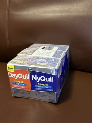 Vicks DayQuil and NyQuil Severe Cold and Flu 48 Liquicaps Expires 12/26