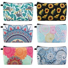Makeup Bag 6 Styles Portable Travel Cosmetic Bag for Women Flower Patterns
