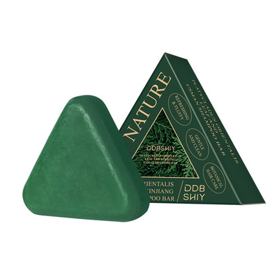 Triangle Shampoo Bar, Natural Seven Green Soap Shampoo, Usman-Grass Shampoo Bar