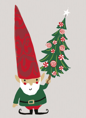 Kleiner Weihnachtswichtel von Louise Cunningham 8er Pack Weihnachtskarten