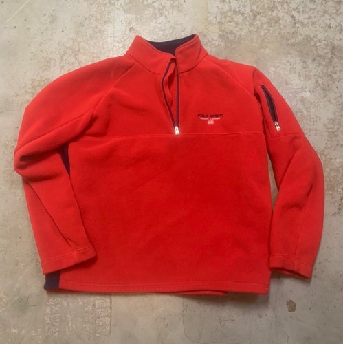 Polo sport fleece XXL red