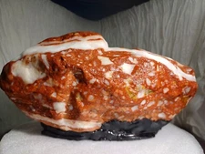 2500g Red White crystal rock freeform Specimen natural